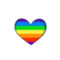LGBTQ Pride Heart. Heart Shape with LGBT. Progress. Pride Rainbow,Flag. Concept of pride month Royalty Free Stock Photo